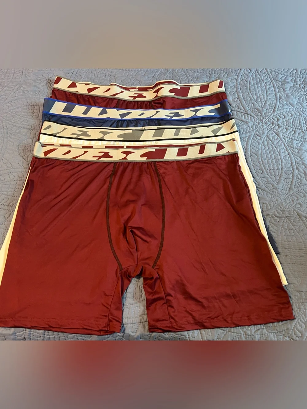 Men's Performance Boxer Briefs - Burgundy 4 Pair